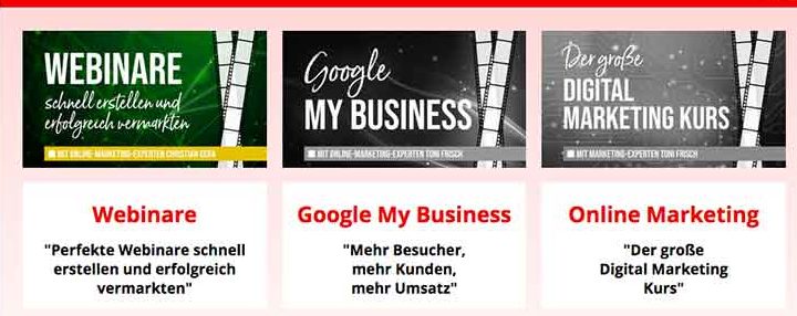 Sven Meissner: Mein Kurs Business - Auszug der Inhalte.