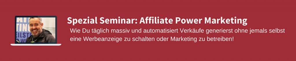 Ralf Schmitz: Affiliate Power Marketing – Spezial Seminar