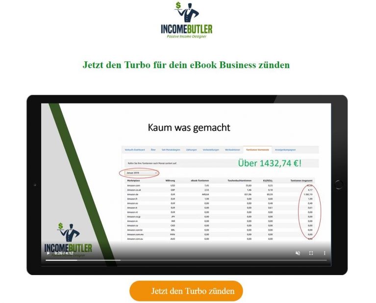 Incomebutler: Self Publishing Masterkurs