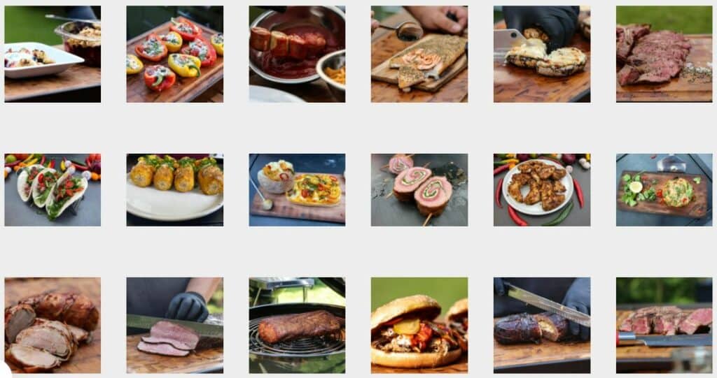 Einige der Gerichte, die du im Online Grillkurs on Oliver Sievers kennenlernen wirst.