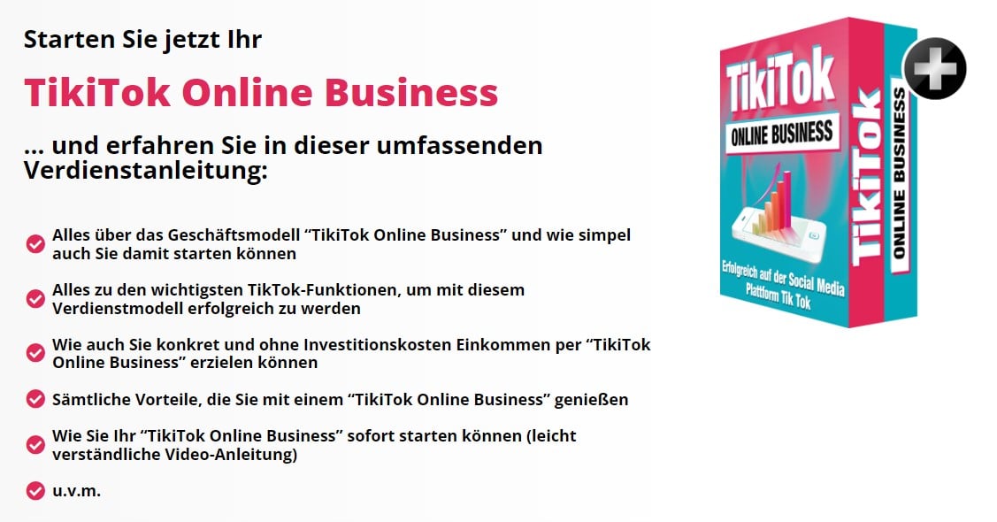 Sven Meissner: TikiTok Online Business PLUS Erfahrungen.