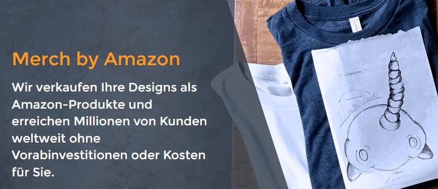Geld verdienen mit Merch by Amazon und T-Shirt Designs.