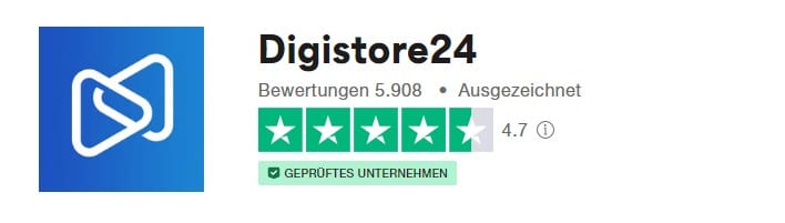 Digistore24: Bewertung auf Trustpilot.