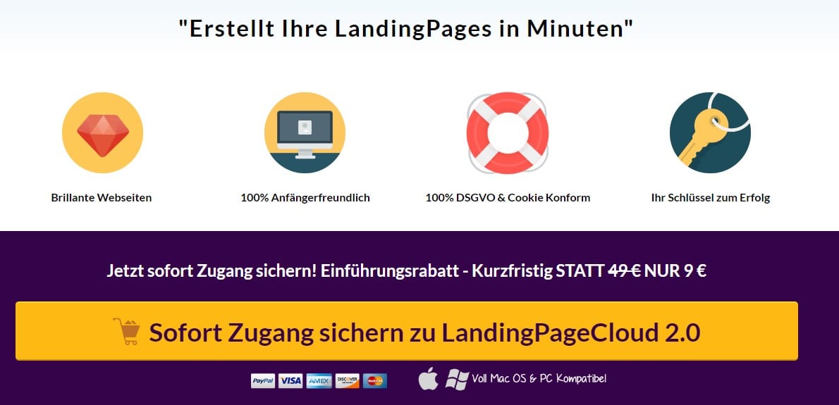 LandingPageCloud 2.0 zum Einführungspreis sichern!