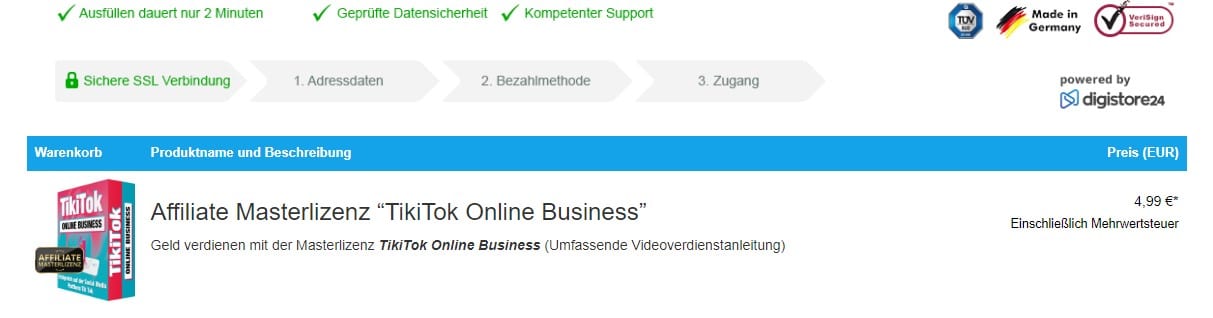 Tipp: TikiTok Online Business - Affiliate Masterlizenz