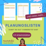 Planungslisten „Hausarbeit & Aufgaben“ – Haushaltsfee